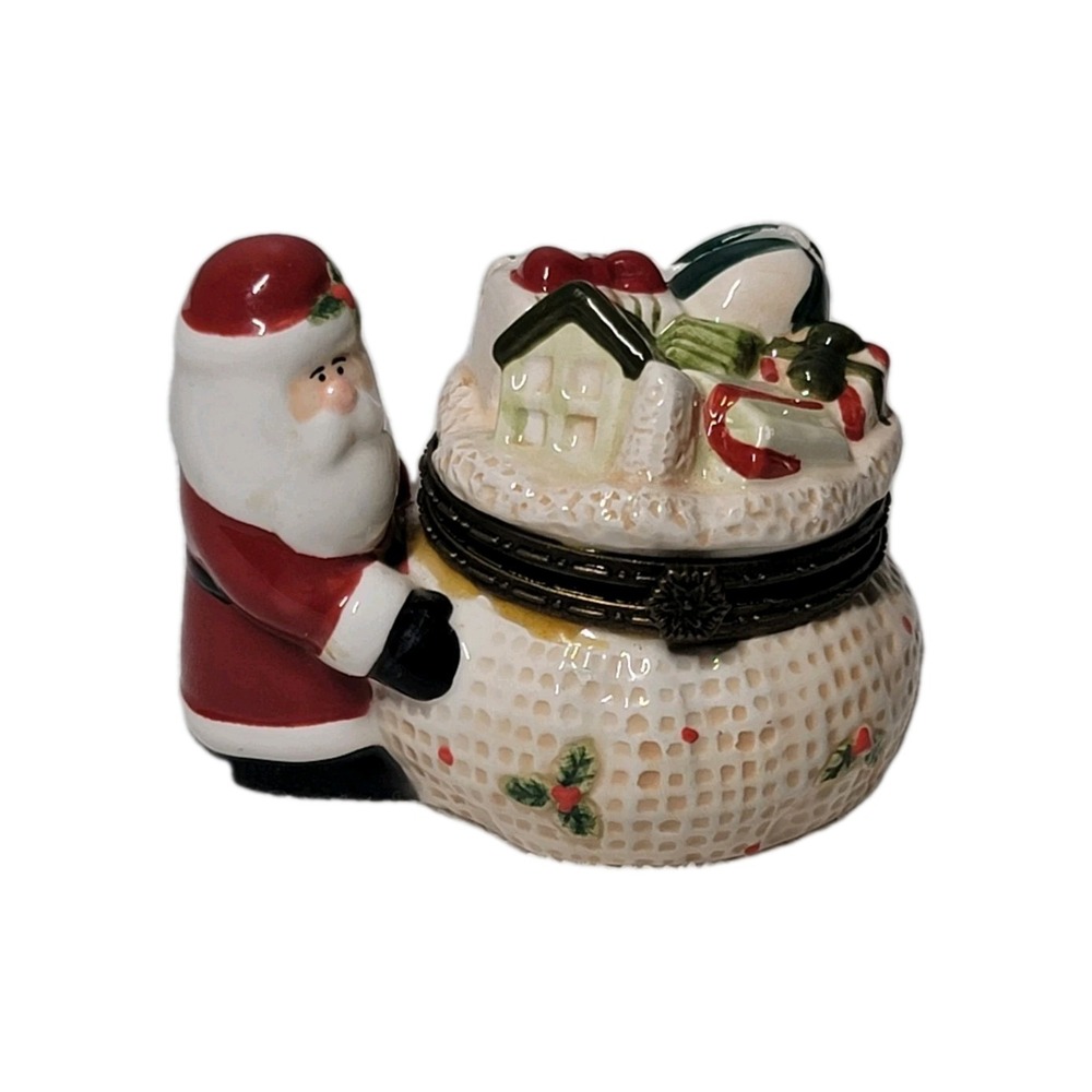 Harry And David Santa Claus Trinket Box Place Card Holder